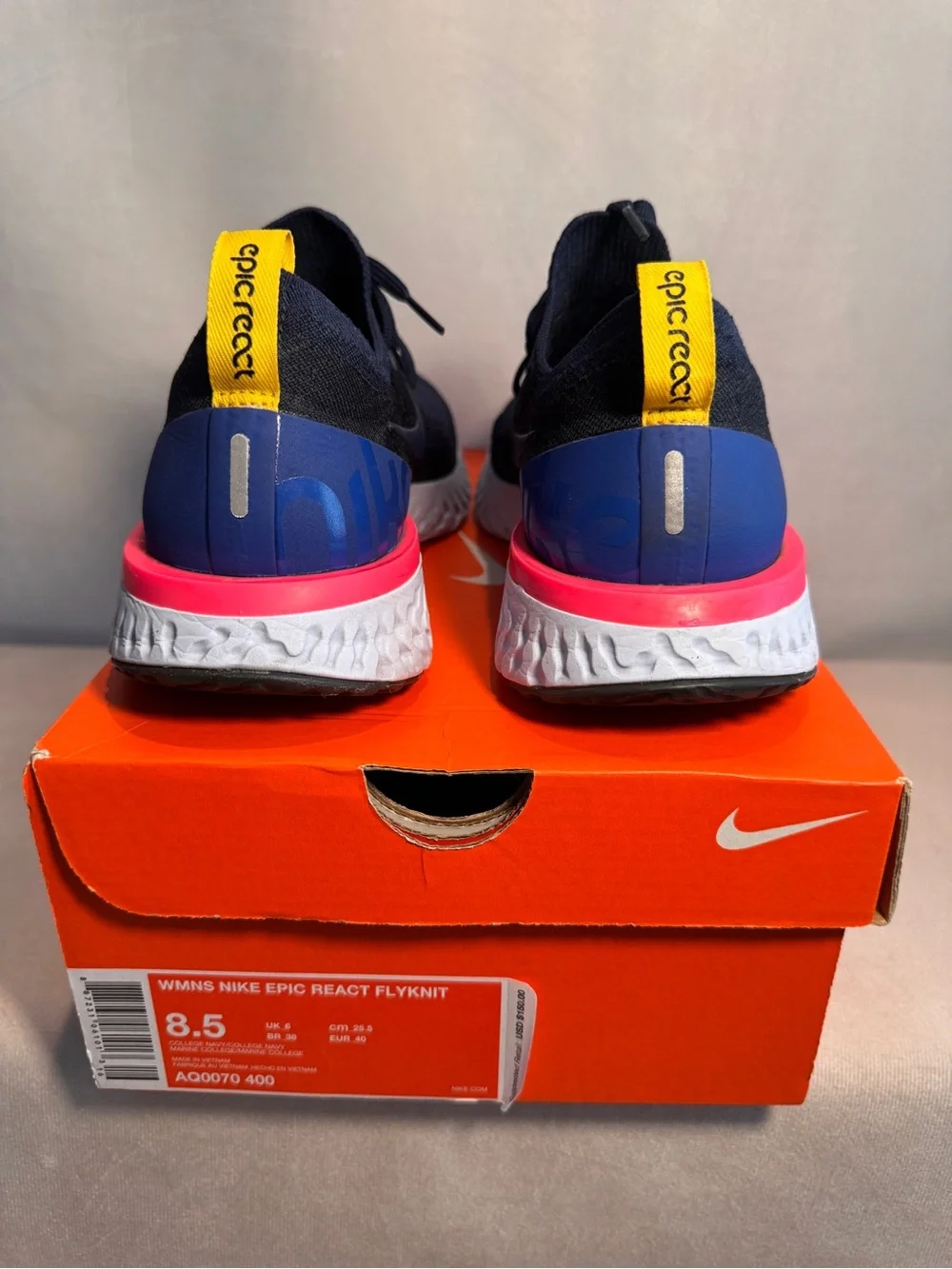 Nike 2018 Wmns Epic React Flyknit 'College Navy'